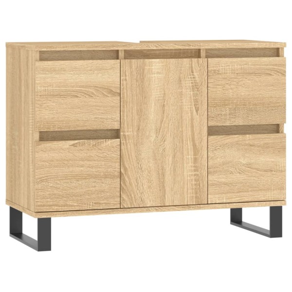 Mueble de baño madera de ingeniería roble Sonoma 80x33x60 cm