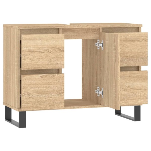 Mueble de baño madera de ingeniería roble Sonoma 80x33x60 cm