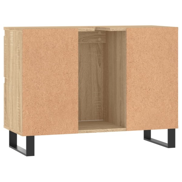 Mueble de baño madera de ingeniería roble Sonoma 80x33x60 cm