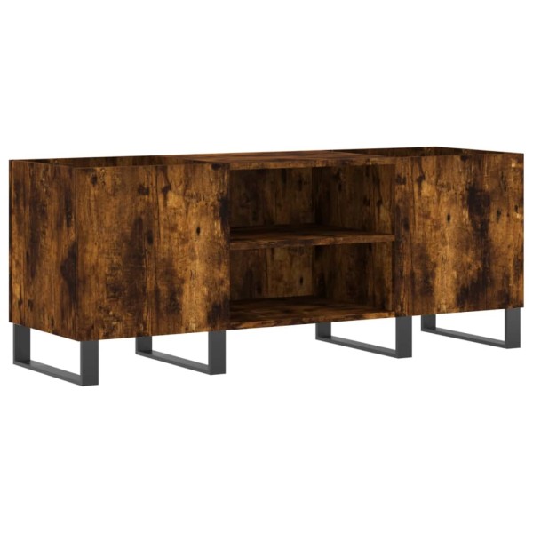 Mueble discos madera contrachapada roble ahumado 121x38x48 cm