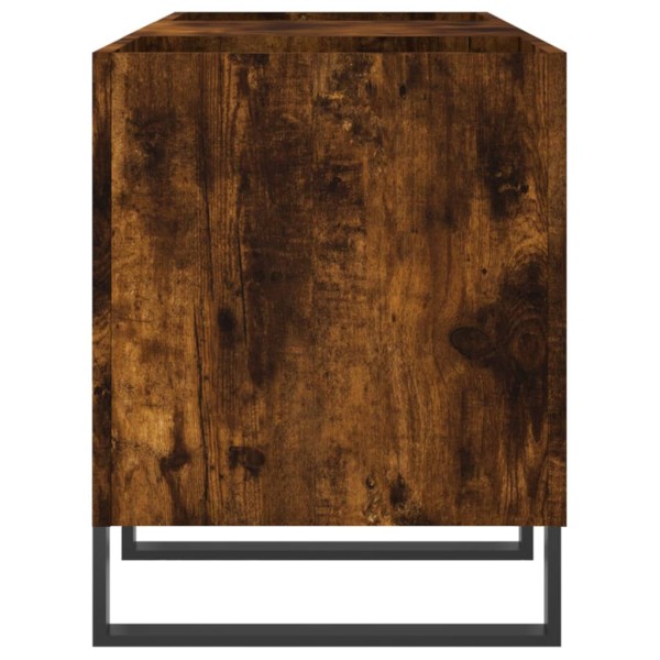 Mueble discos madera contrachapada roble ahumado 121x38x48 cm