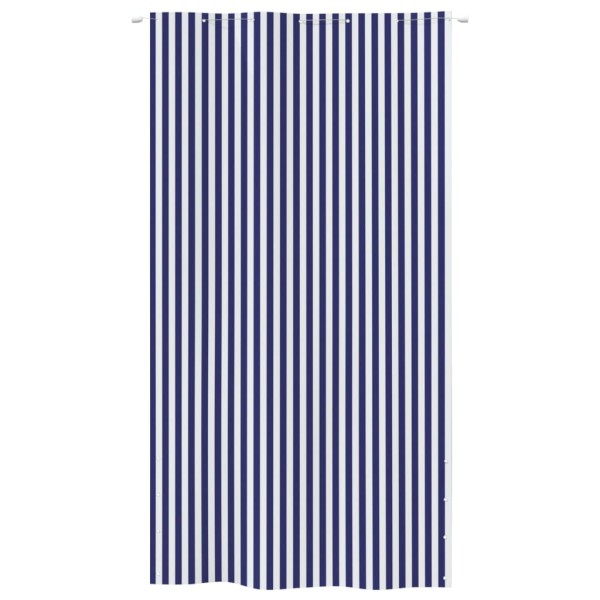 Toldo pantalla para balcón tela oxford azul y blanco 140x240 cm