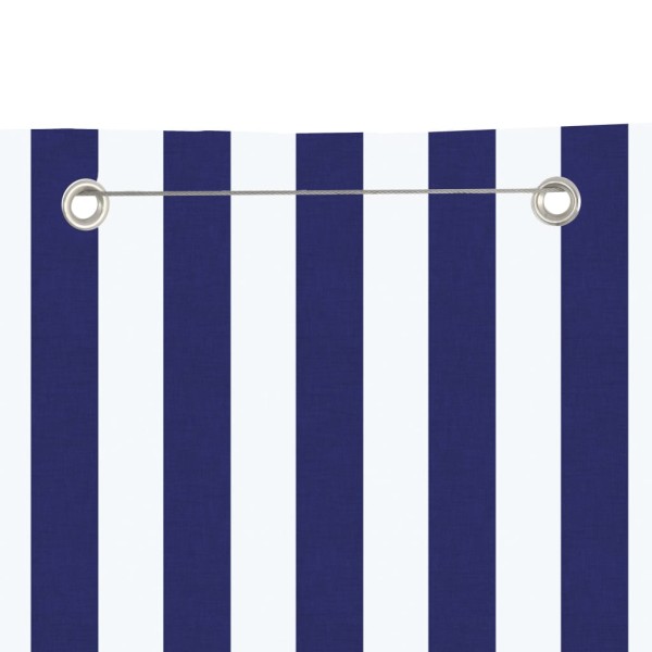 Toldo pantalla para balcón tela oxford azul y blanco 140x240 cm