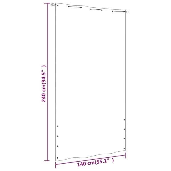 Toldo pantalla para balcón tela oxford azul y blanco 140x240 cm