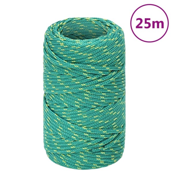 Cuerda de barco polipropileno verde 2 mm 25 m