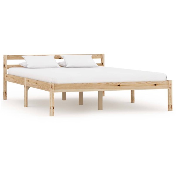 Estructura de cama de madera maciza de pino 120x200 cm