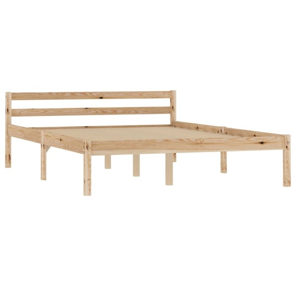 Estructura de cama de madera maciza de pino 120x200 cm