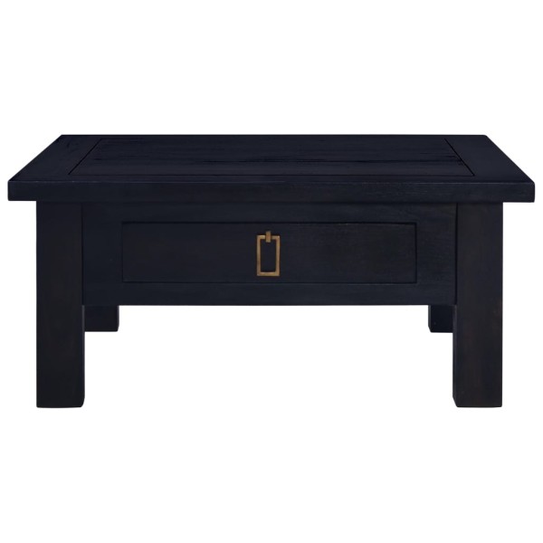 Mesa de centro café negro claro madera de caoba 68x68x30 cm