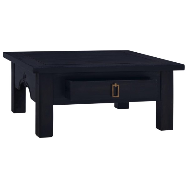 Mesa de centro café negro claro madera de caoba 68x68x30 cm