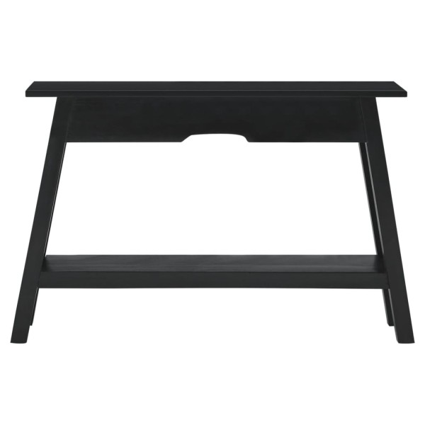 Mesa consola madera maciza de caoba negro 110x30x75 cm