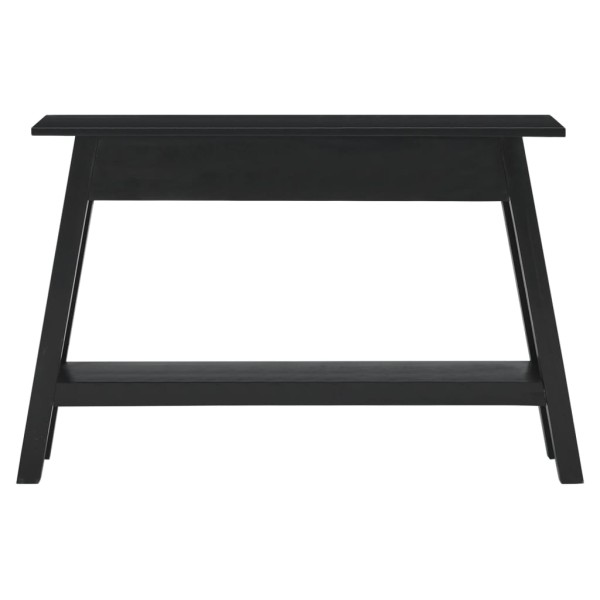 Mesa consola madera maciza de caoba negro 110x30x75 cm