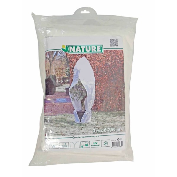 Nature Cubierta plantas invierno con cremallera blanco 2,5x2x3 m