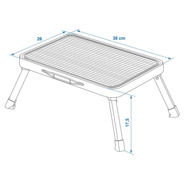 ProPlus Taburete plegable de un escalón de metal 150 kg