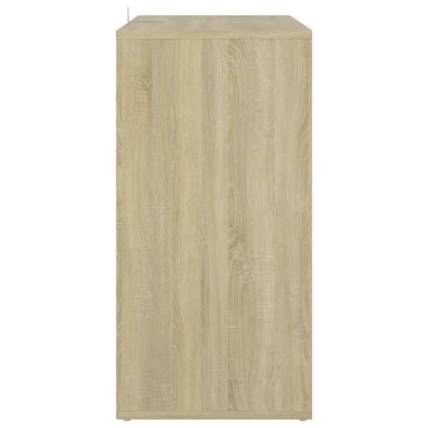 Mueble zapatero de madera contrachapada color roble 60x35x70 cm