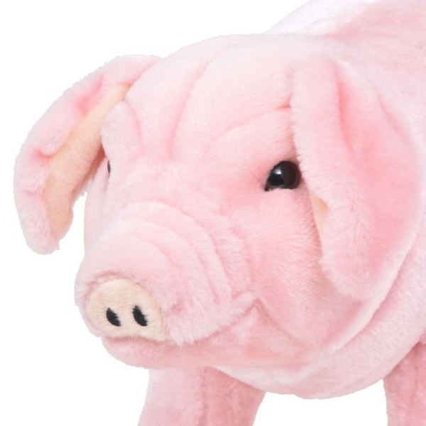 Cerdito de peluche de pie rosa XXL