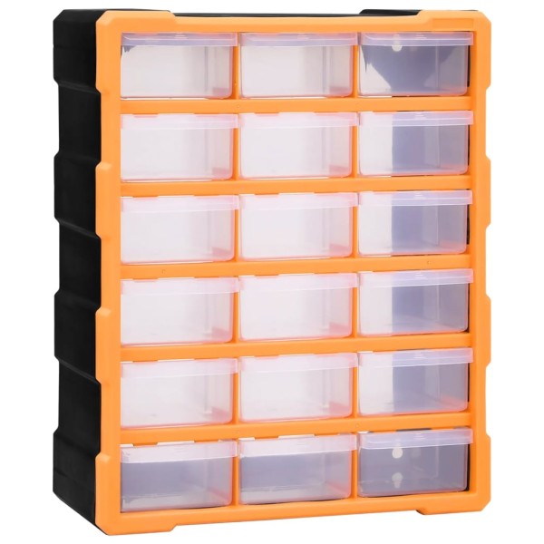 Organizador multicajones con 18 cajones intermedios 38x16x47 cm