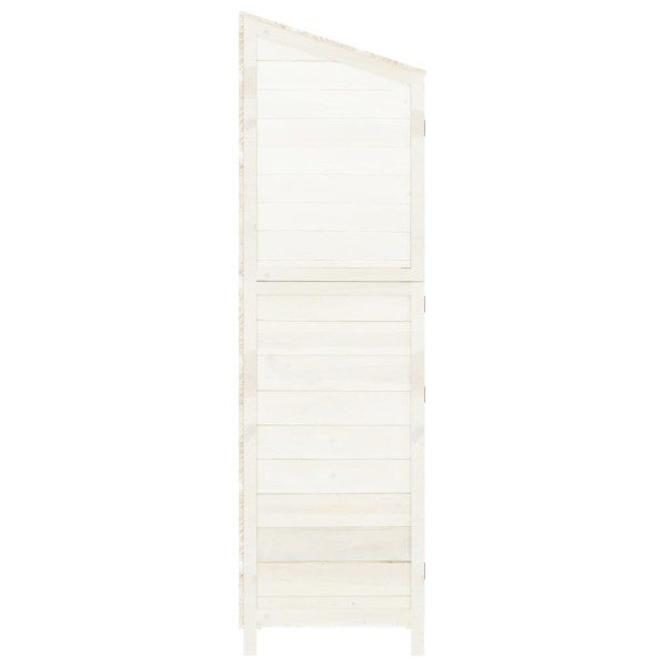 Cobertizo de jardín madera maciza abeto blanco 102x52x174,5cm