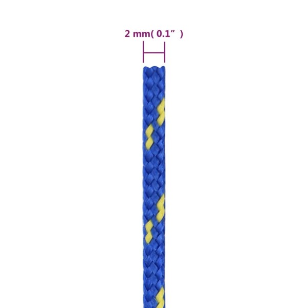 Cuerda de barco polipropileno azul 2 mm 25 m