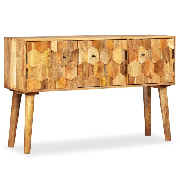 Aparador de madera de mango maciza 118x35x75 cm