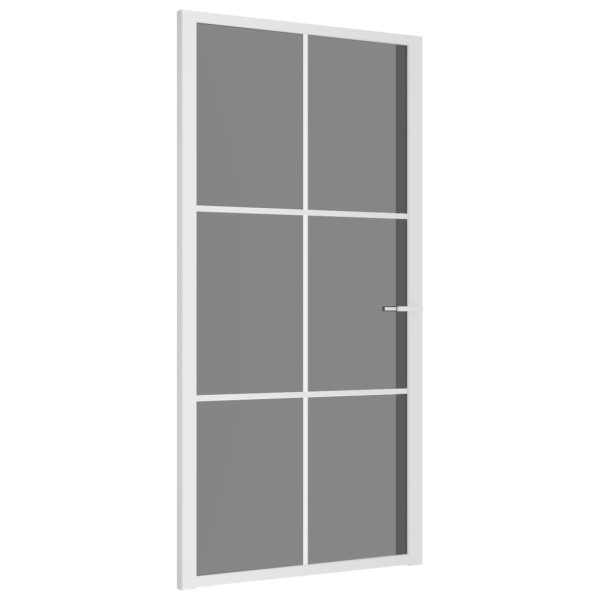 Puerta interior vidrio EGS y aluminio blanco 102,5x201,5 cm