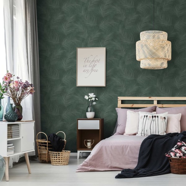 DUTCH WALLCOVERINGS Papel de pared Palm verde