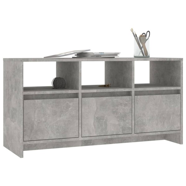 Mueble de TV madera contrachapada gris hormigón 102x37,5x52,5cm