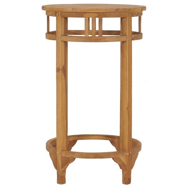 Mesa alta de bar de madera maciza de teca Ø 60 cm