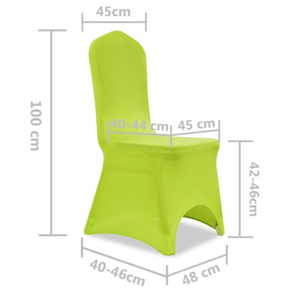 Funda de silla elástica 4 unidades verde