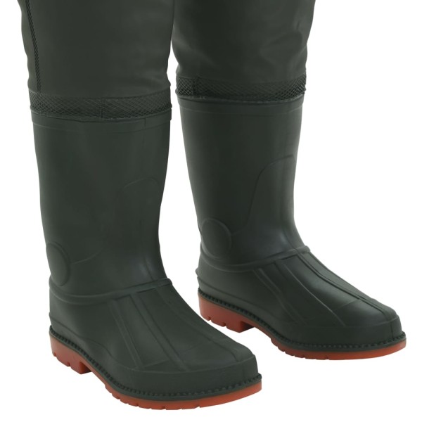 Vadeador con botas verde talla 43