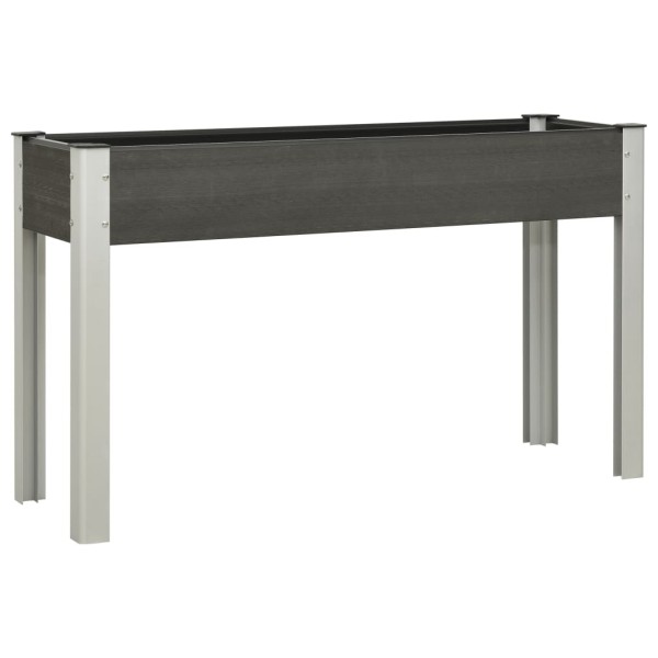 Mesa de cultivo para jardín WPC gris 125x40x75 cm