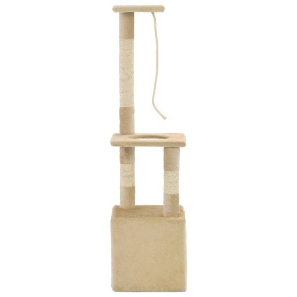 Rascador para gatos con poste rascador de sisal 109 cm beige