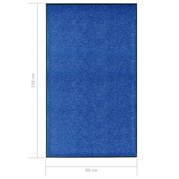 Felpudo lavable azul 90x150 cm