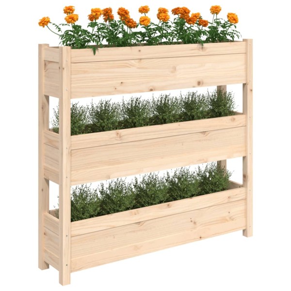 Jardinera de madera maciza de pino 112x25x104,5 cm