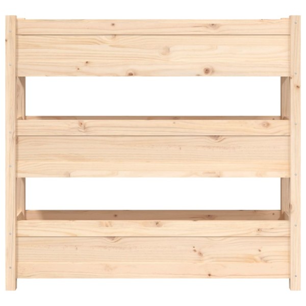 Jardinera de madera maciza de pino 112x25x104,5 cm