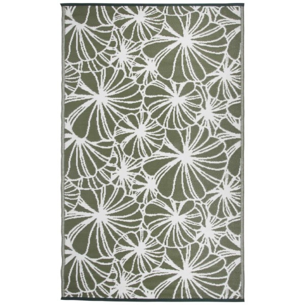 Esschert Design Alfombra de exterior estampado floral 241x152 cm OC21