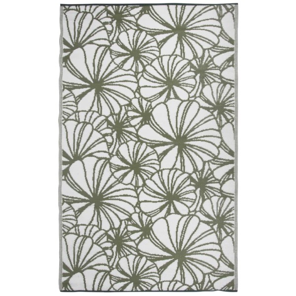 Esschert Design Alfombra de exterior estampado floral 241x152 cm OC21