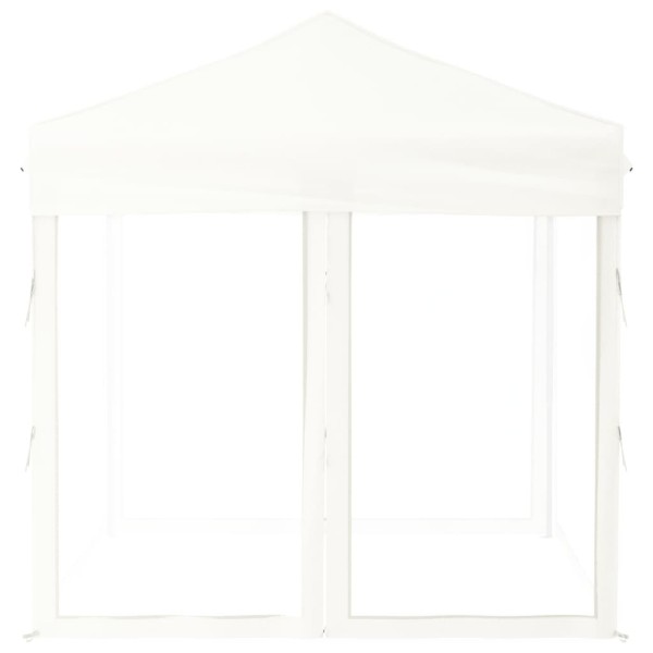 Carpa para fiestas plegable con paredes laterales blanca 2x2 m