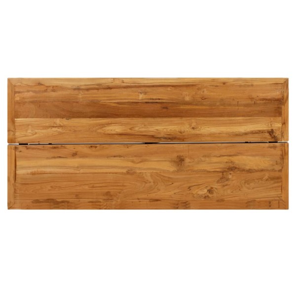 Mesa de bar de madera maciza de teca reciclada 150x70x106 cm