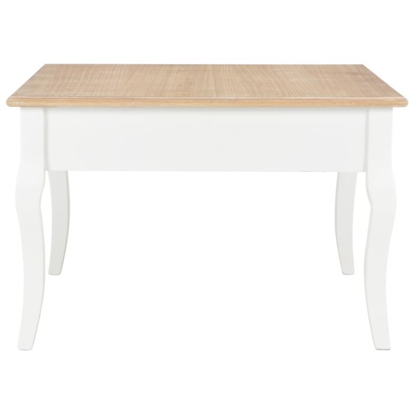 Mesa de centro de madera blanca 80x80x50 cm