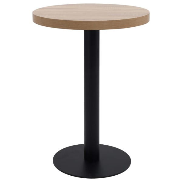 Mesa de bistró MDF marrón claro 60 cm