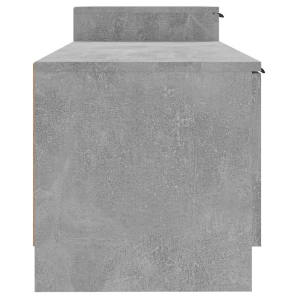 Mueble de TV madera contrachapada gris hormigón 158,5x36x45 cm