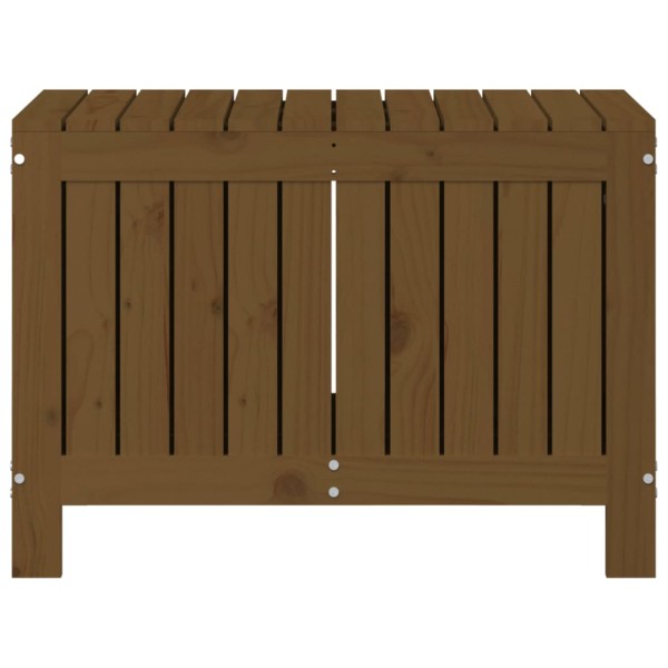 Caja de almacenaje jardín madera pino marrón miel 76x42,5x54 cm