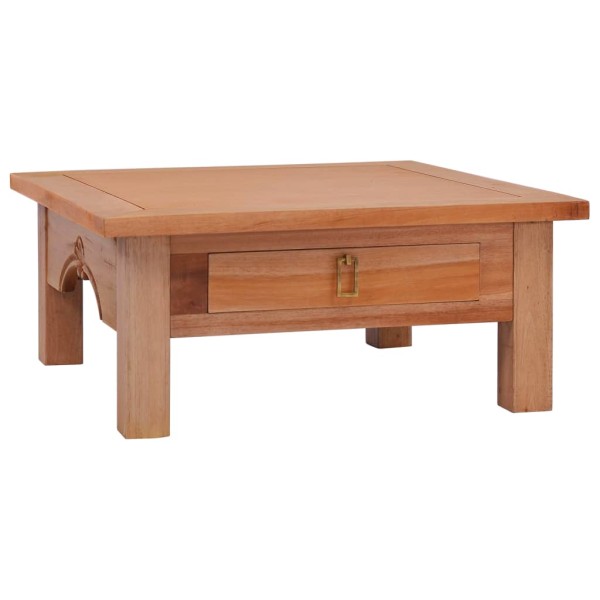 Mesa de centro de madera maciza caoba 68x68x30 cm