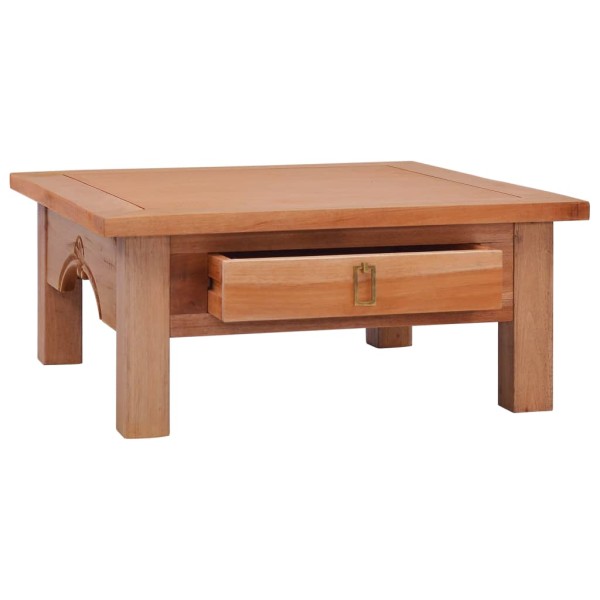 Mesa de centro de madera maciza caoba 68x68x30 cm