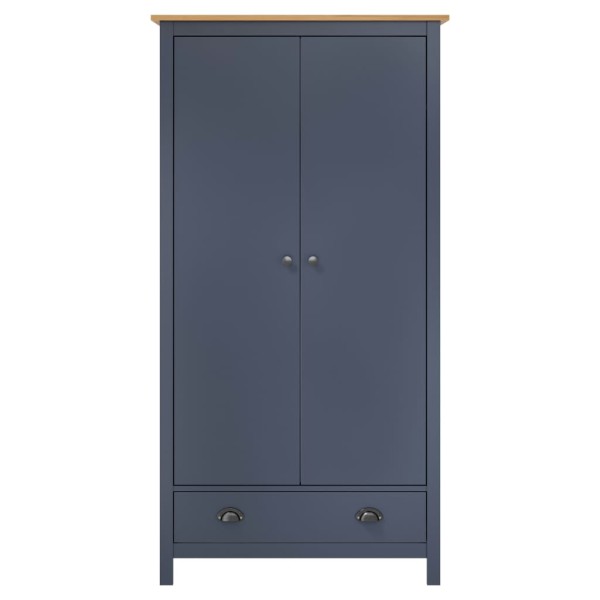 Armario de 2 puertas Hill madera maciza pino gris 89x50x170cm