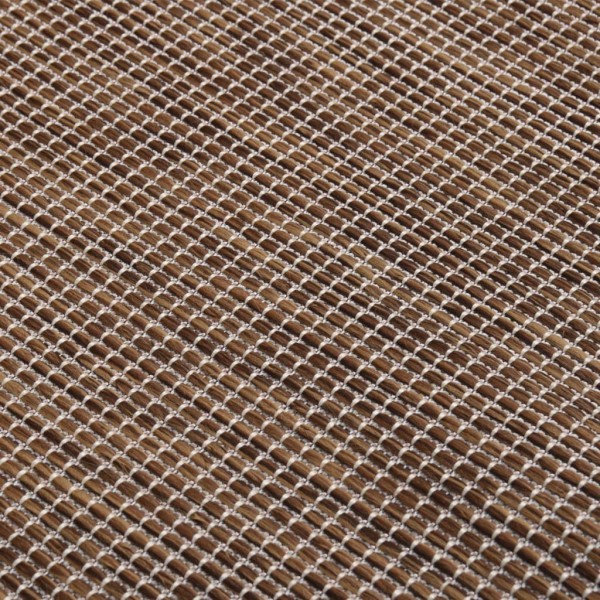 Alfombra de exterior de tejido plano marrón 160x230 cm