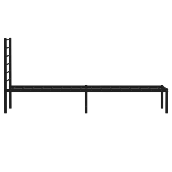 Estructura de cama con cabecero metal negro 107x203 cm