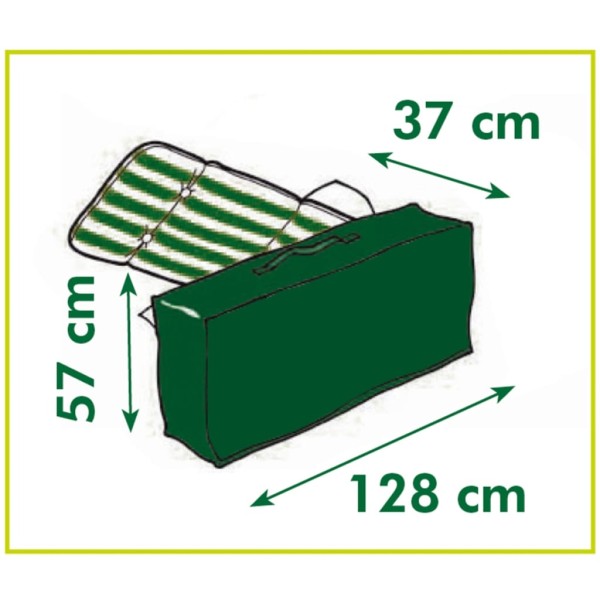 Nature Funda protectora para cojines de jardín 128x57x37 cm