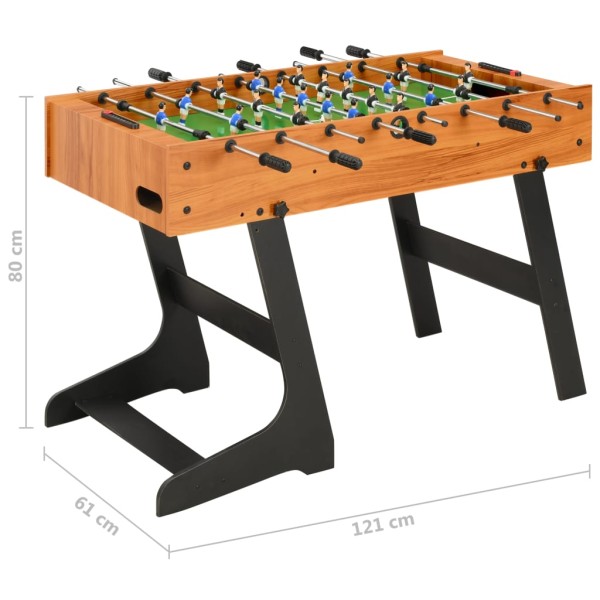 Futbolín plegable marrón claro 121x61x80 cm