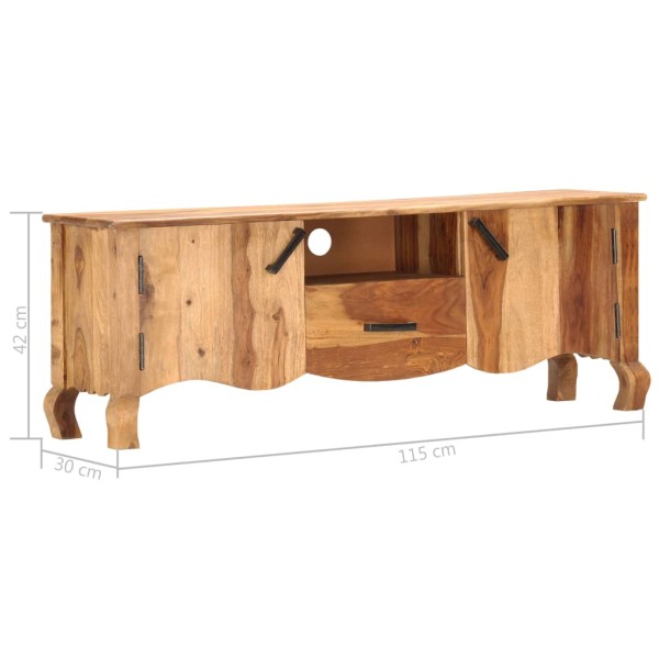 Mueble para TV de madera maciza de sheesham 115x30x42 cm